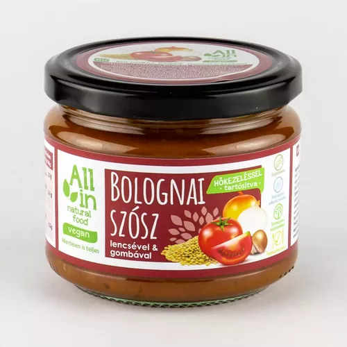 Sos vegan bolognese cu linte și ciuperci, 250g | All in - Natural food