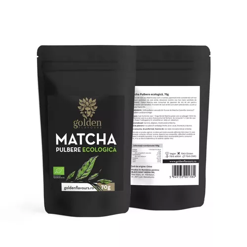 Matcha Pulbere ecologică 100% naturală, 70g | Golden Flavours