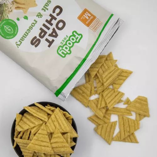 Chipsuri de Ovăz fără Gluten cu Sare de Mare și Rozmarin, 50g | Foody Free