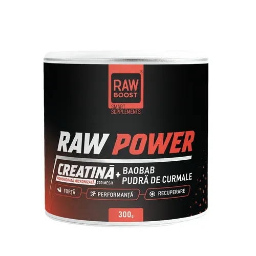 Raw Power, Creatină Monohidrată Micronizată   200 mesh, 300g | Rawboost
