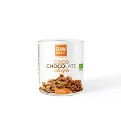 Chipsuri de Cocos Coco Chocolate ecologice, 125g | Rawboost