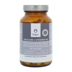 Calciu + Vitamina K2, 90 capsule | Nôgel.