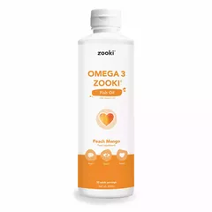 Omega 3 cu ulei de pește, cu aromă de mango și piersică | Zooki 