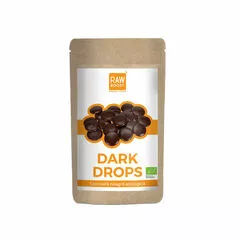 Dark Drops Ciocolată neagră vegană ECO, 90g | Rawboost