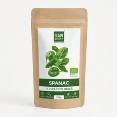 Pudră de Spanac Ecologică, 125g | Rawboost